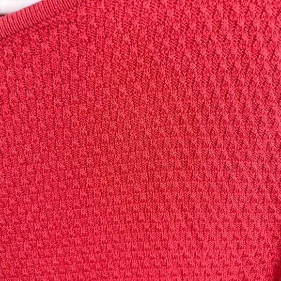 J. Jill Coral Oversized Tunic Style Knit Sweater Sz M Cotton Viscose Rayon Nylon - Picture 4 of 10